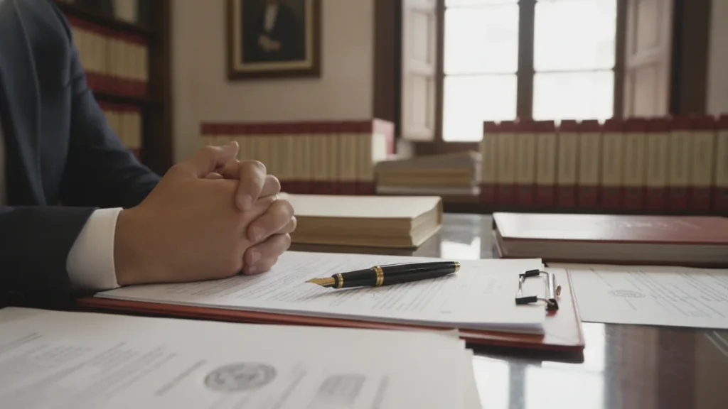 Documentos de una denuncia por apropiación indebida en un juzgado